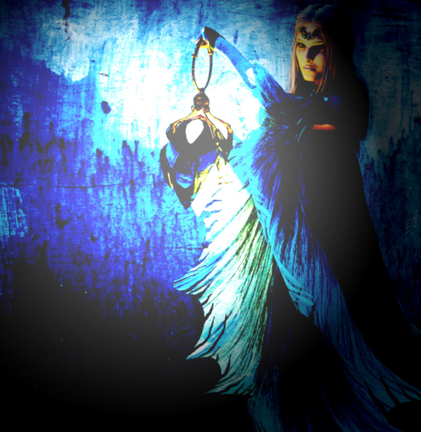 An Elf woman with a lantern. Adapted from images by MolnarSzabolcsErdely and pendleburyannette from Pixabay.