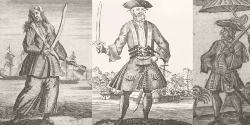 Images from various editions of "A General History of the Pyrates."