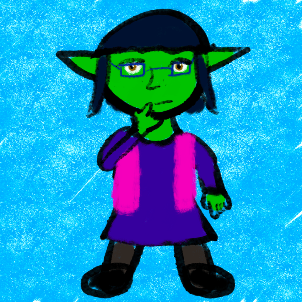 Art of Lena Goblinbeard. Or possibly one of Charlie Brown's friends…