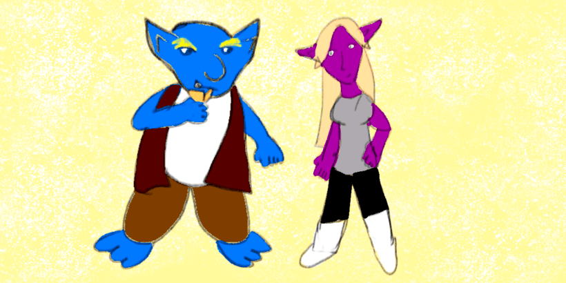 A male and female Troll.