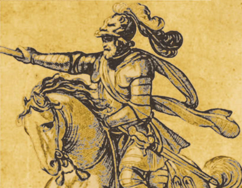 A Renaissance illustration of the paladain Orlando.