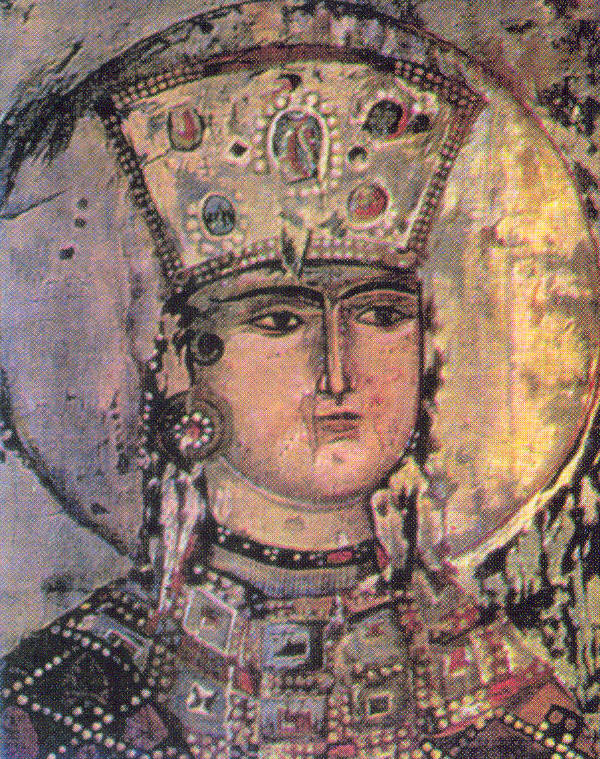 A fresco of Queen Tamar of Georgia.