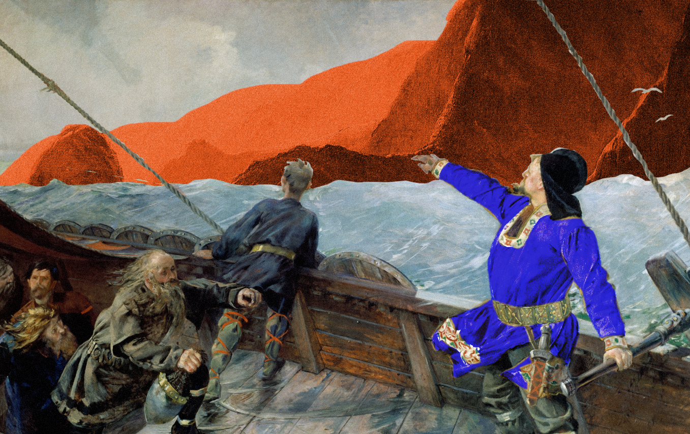 Art of Hallvard the Circle-Fater. Adapted from original images by  D. Howard Hitchcock and Christian Krohg.