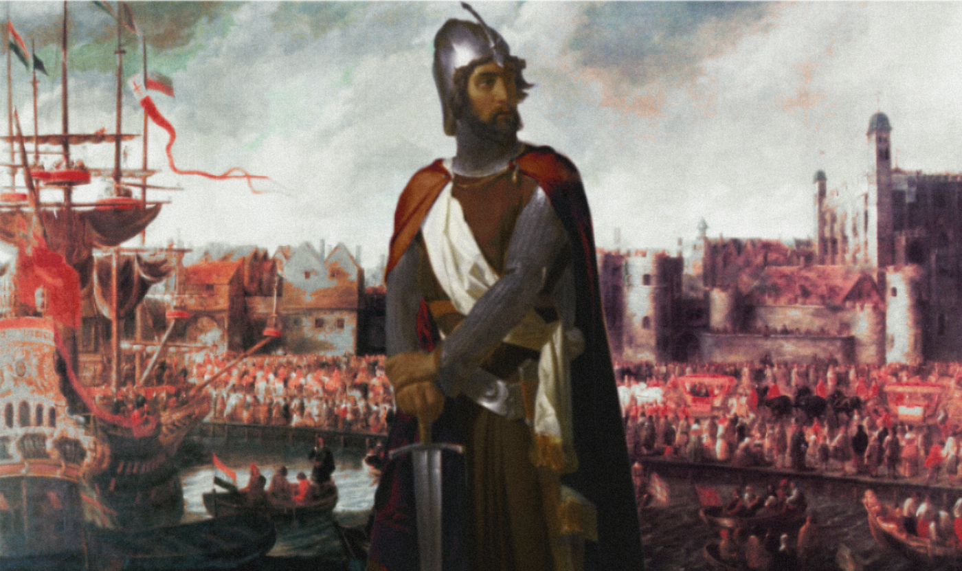Art of King Thibault, adapted from a painting of Tancred of Galilee.