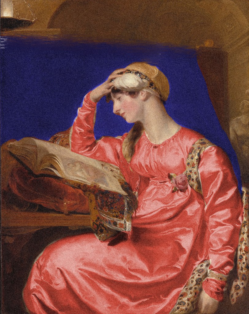 Art of Sibylla of Isidorus, adapted from a painting by Thomas Lawrence.