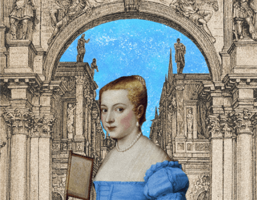 Art of Zaffira Trecigni. Adapted from Titan's Portrait of a Lady in White.