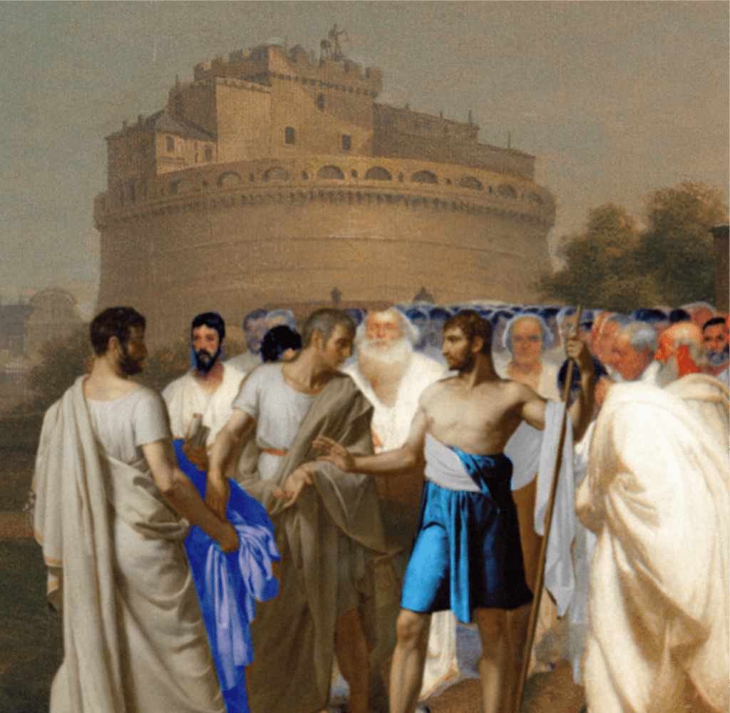 Art of Tarquinius Constantius Dispositor, represented by a painting of Cincinnatus.