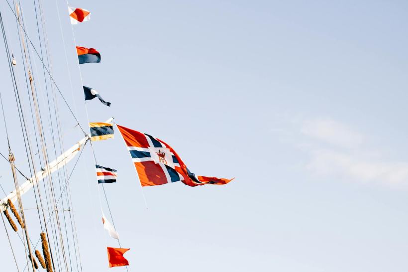 Several nautical flags.