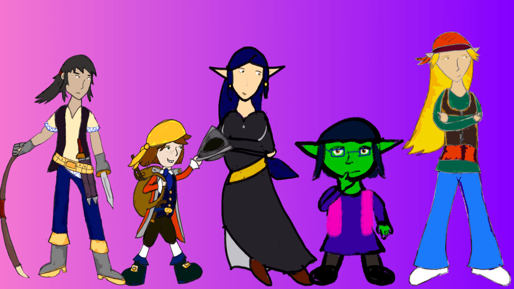 Art for International Women's Day 2025, featuring several female Realmgard characters.