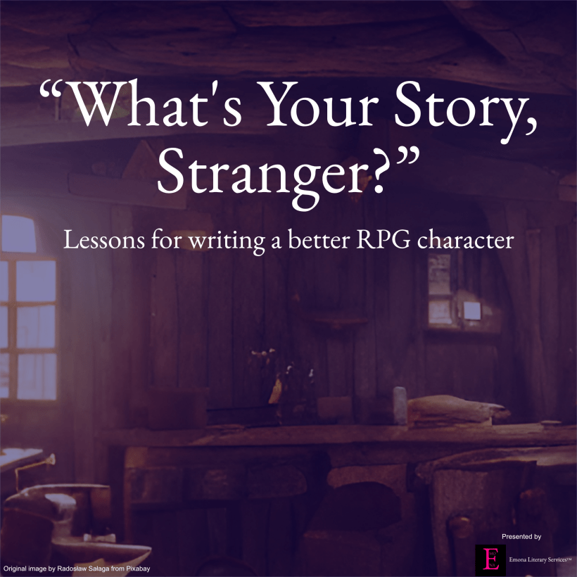 Promotional art for the "What's Your Story, Stranger?" smeinar