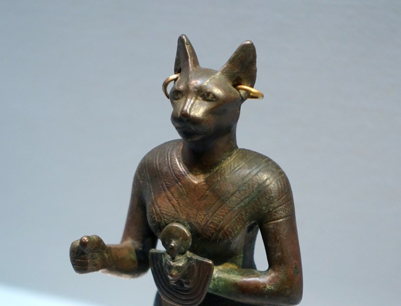 An Ancient Egyptian statue of the goddess Bastet.