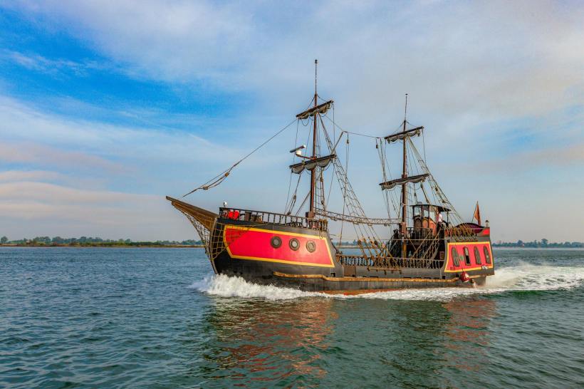 A sailing ship.