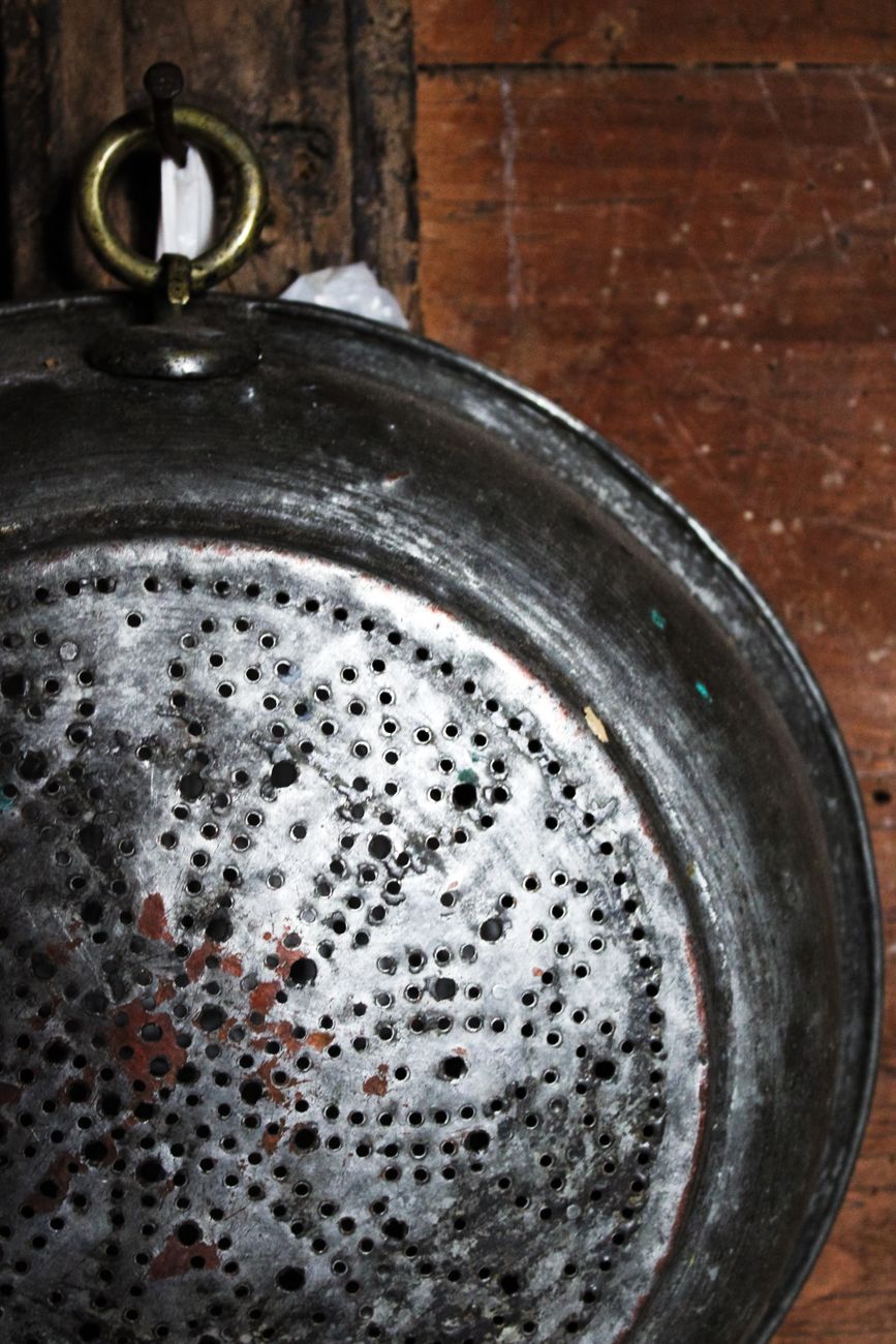 An ornate colander.