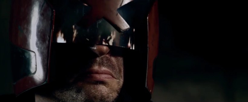 Judge Dredd's face in Dredd
