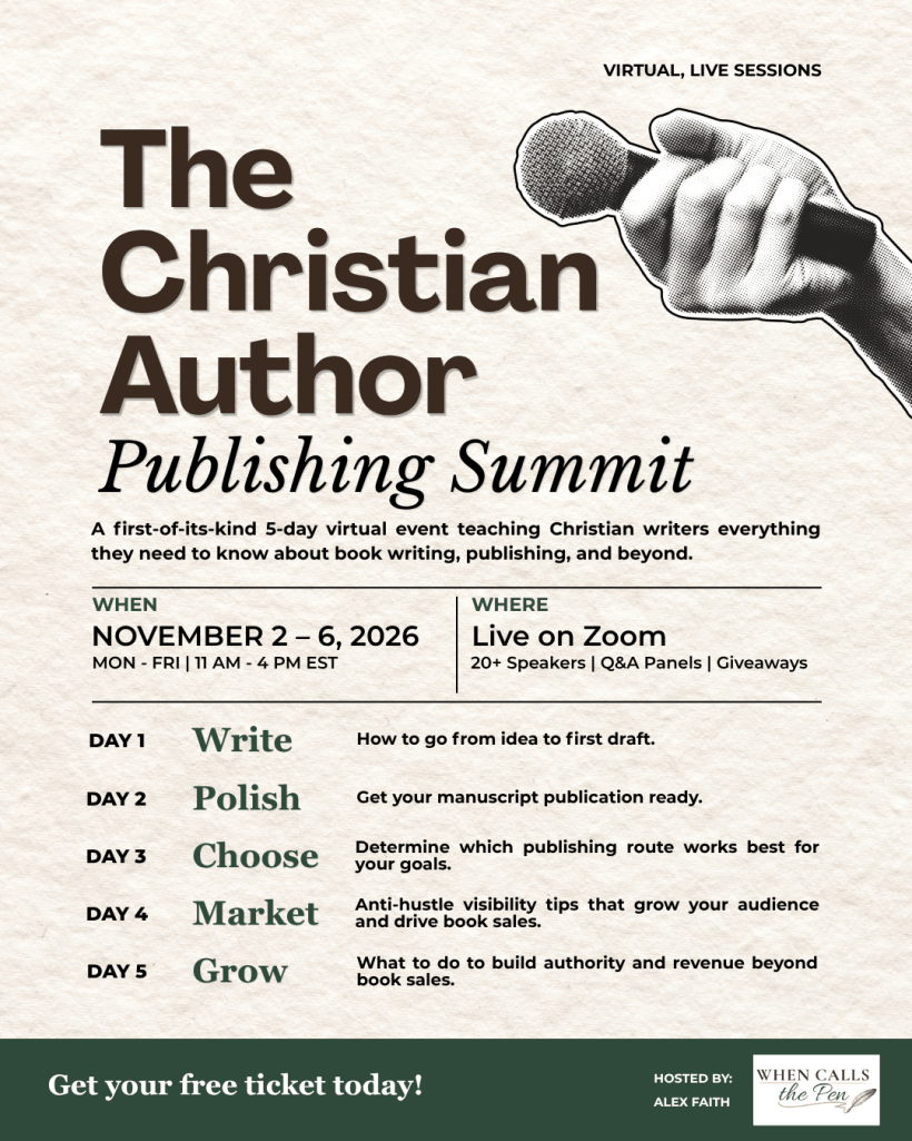 Promotion art for the Christian Author Publishing Summit November 2-6 2026.