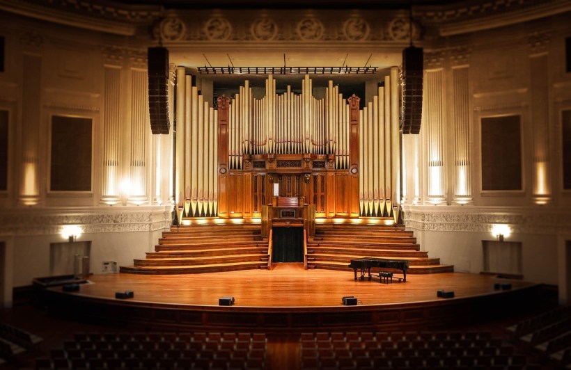 The stage at a theatre.